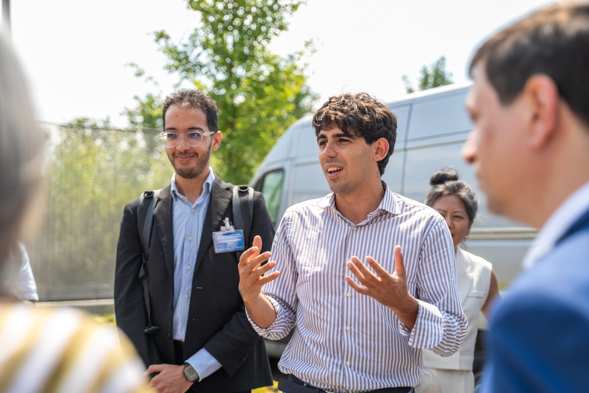 A working conversation during a venture site visit
