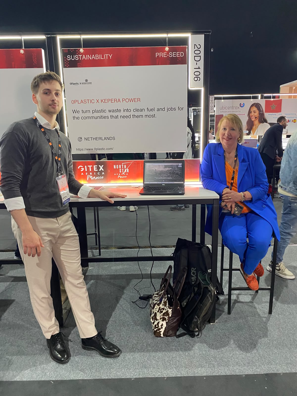 A startup stand during GITEX Africa in Morocco