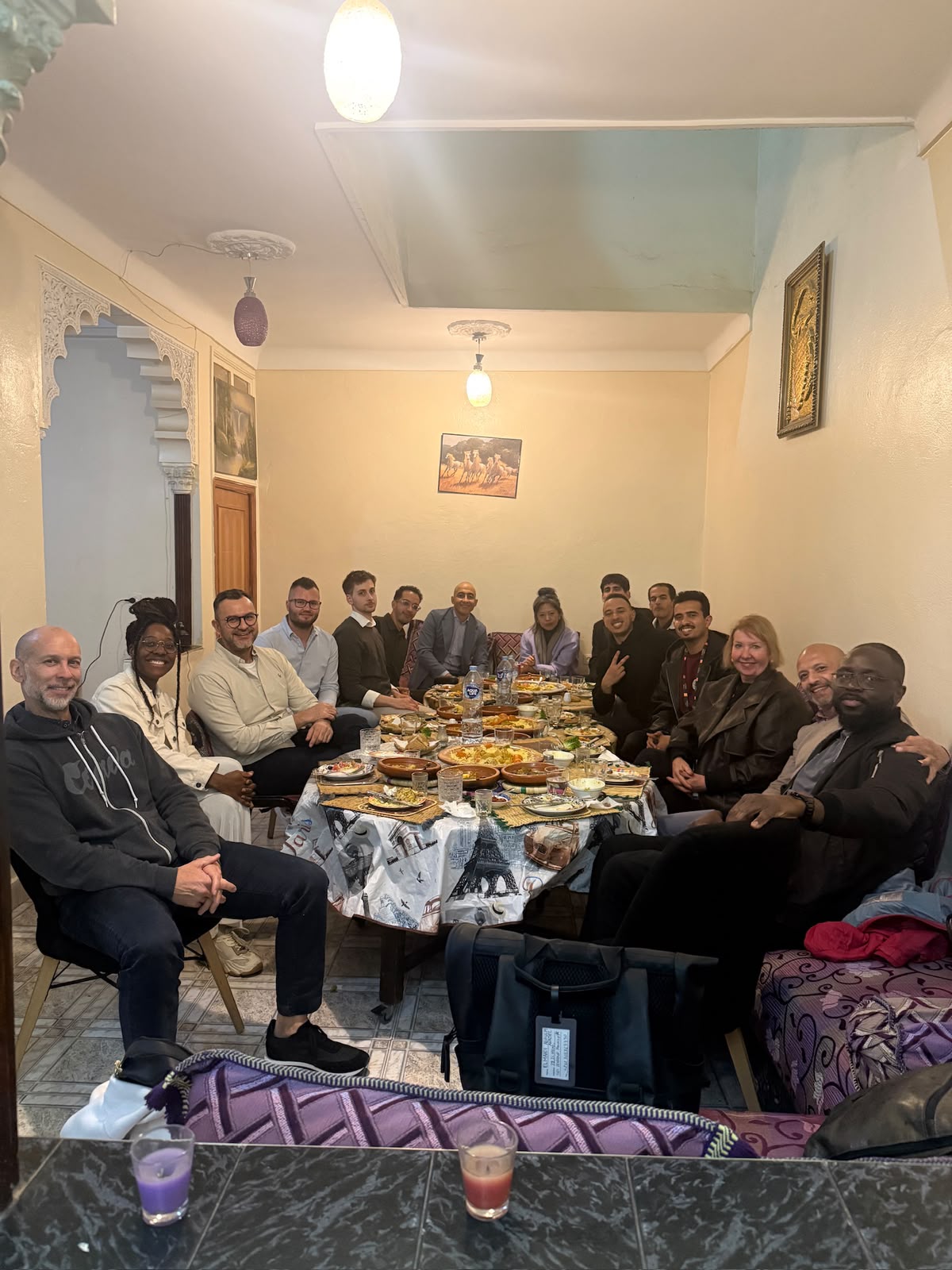 A cohort dinner in Morocco